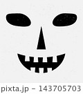 Halloween Pumpkin Face isolated on white. Spooky Jack o Lantern. Vector template for Halloween party decorations. 143705703