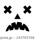 Halloween Pumpkin Face isolated on white. Angry Jack o Lantern. Vector template for Halloween party decorations. 143705708