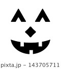 Halloween Pumpkin Face isolated on white. Laughing Jack o Lantern. Vector template for Halloween party banner, poster, invitations, etc. 143705711
