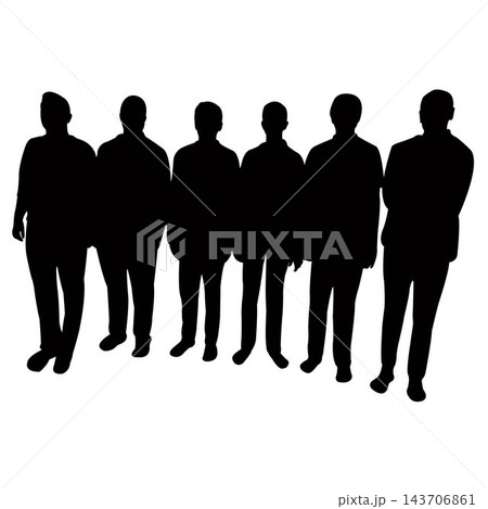 six men body silhouette vector six men body silhouette vector 143706861