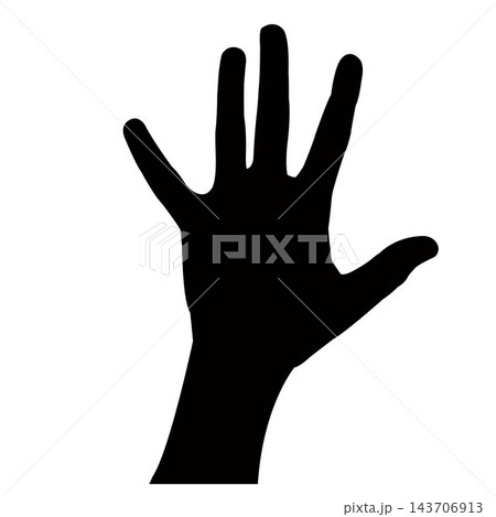 a hand silhouette vector a hand silhouette vector 143706913
