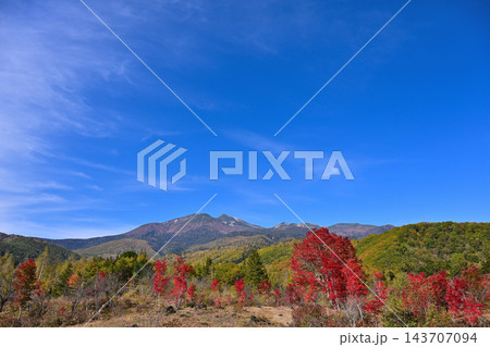 紅葉に染まる乗鞍高原 143707094