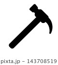 ベクターのシンプルなくぎ抜きハンマーのイラスト 143708519