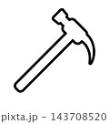 ベクターのシンプルなくぎ抜きハンマーのイラスト 143708520