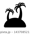 ベクターのアイランド、リゾートのシルエット 143708521