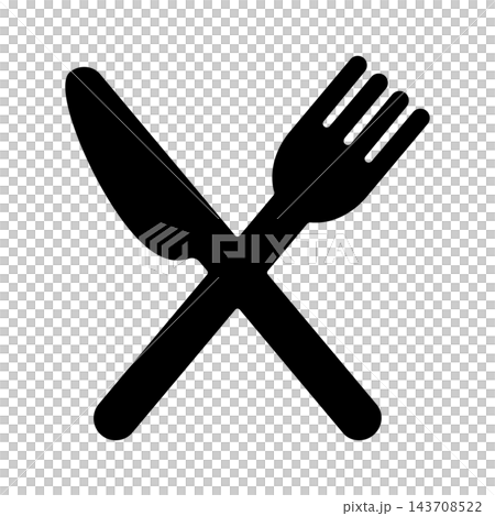 Vector knife and fork dining icon Vector knife and fork dining icon 143708522
