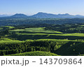 大分県　竹田市より阿蘇五岳を望む 143709864