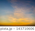 The sky at sunset, twilight colors beautifully. Natural background 143710606