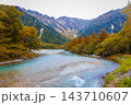 Landscape of The Japan Alps and the rivers in Kamikochi National Park, Nagano Prefecture, Japan, are popular tourist destinations for nature sightseeing and hiking. 143710607