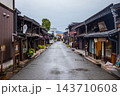 Takayama Old Town, Sanmachi Suji district, is an ancient commercial area dating back to the Edo period, featuring old wooden houses and sake breweries. 143710608