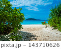 Beautiful view with blue sky and clouds, blue sea and white sand beach on Similan island, No.8 at Similan national park, Phuket, Thailand is most popular for tourist. Copy space for vacation. 143710626