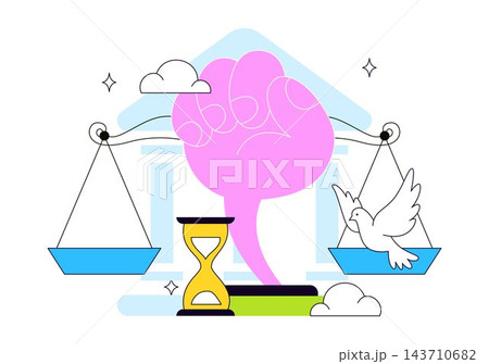 International Day of Neutrality Vector Illustration Featuring a Dove of Peace, Justice Scales, Open Book, Global Harmony, and Diplomacy International Day of Neutrality Vector Illustration Featuring a Dove of Peace, Justice Scales, Open Book, Global Harmony, and Diplomacy 143710682