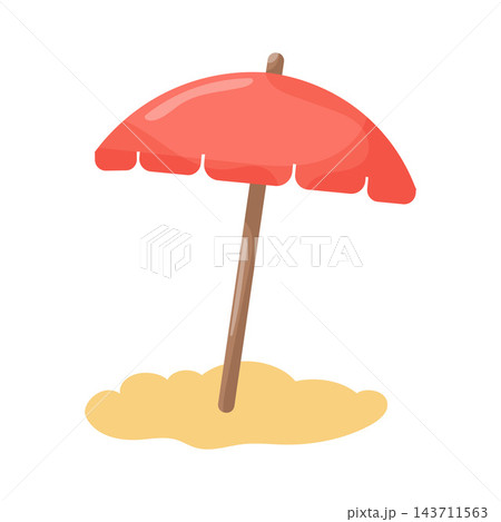 Illustration of Beach Umbrella Illustration of Beach Umbrella 143711563