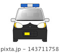 青色回転灯を装備したパトロール車両（青パト・軽自動車・正面） 143711758
