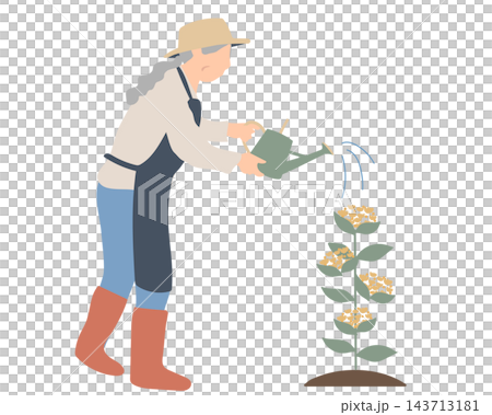 Senior women who grow flowers 143713181