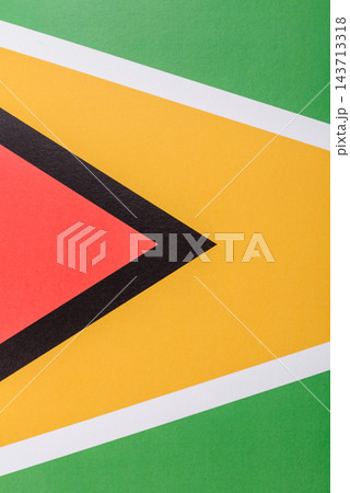 Guyana flag as a symbol of national independence. The Guyana flag Guyana flag as a symbol of national independence. The Guyana flag 143713318