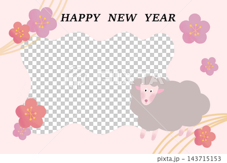 可愛的綿羊新年卡,附文字 可愛的綿羊新年卡,附文字 143715153