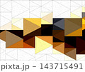 Abstract geometric background with warm brown and orange gradient low poly triangle pattern, modern mosaic texture 143715491