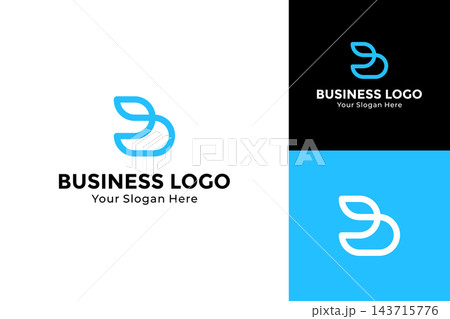 Creative monogram letter B logo template. Initial B business logo design 143715776