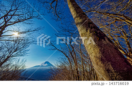 三方分山から見る早春の富士山 三方分山から見る早春の富士山 143716019