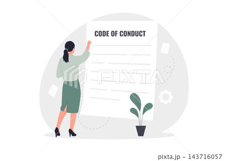 Illustration of Code of Conduct Concept Illustration of Code of Conduct Concept 143716057