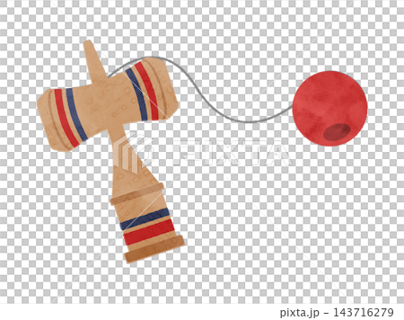 懐かしい手書き風けん玉のイラスト 懐かしい手書き風けん玉のイラスト 143716279