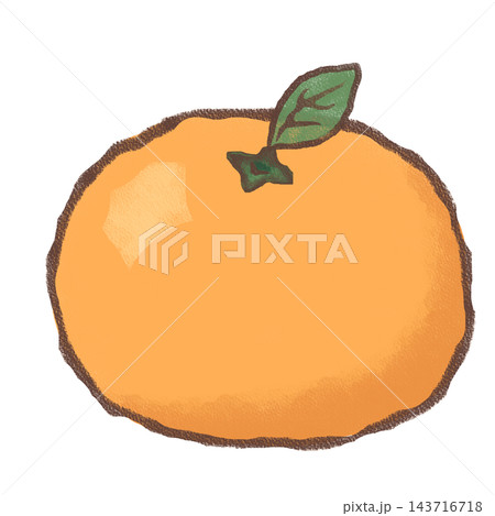 手描きのみかんのイラスト かわいいシンプルな柑橘系フルーツ素材 手描きのみかんのイラスト かわいいシンプルな柑橘系フルーツ素材 143716718