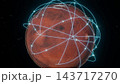 Mars planet connections joins dots trails global network bg 3d render 143717270