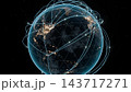 Earth connections join dots bg 3d render 143717271