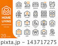 home and living outline icon set,20 vector icons 143717275