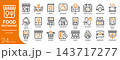food and restaurant outline icon set,24 vector icons 143717277