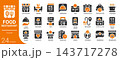 food and restaurant filled glyph icon set,24 vector icons 143717278