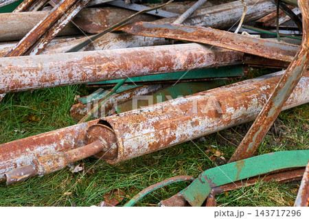 Pile of scrap iron.Rusty old water tube pipe,rusty Pile of scrap iron.Rusty old water tube pipe,rusty 143717296