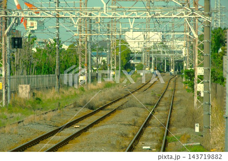 鶴見線からの車窓風景 浅野駅ー安善駅間 鶴見線からの車窓風景 浅野駅ー安善駅間 143719882