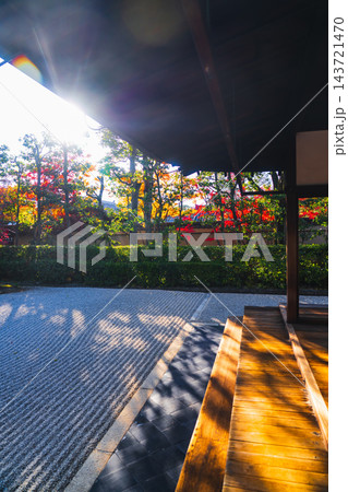 京都の大徳寺の美しい庭園の紅葉 京都の大徳寺の美しい庭園の紅葉 143721470