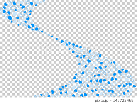 Heart pattern background Blue 3 colors border and solid color heart Heart pattern background Blue 3 colors border and solid color heart 143722469
