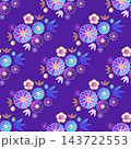Art japanese modern seamless pattern flowers for vintage kimono, fabric, paper, wallpaper, cover 143722553