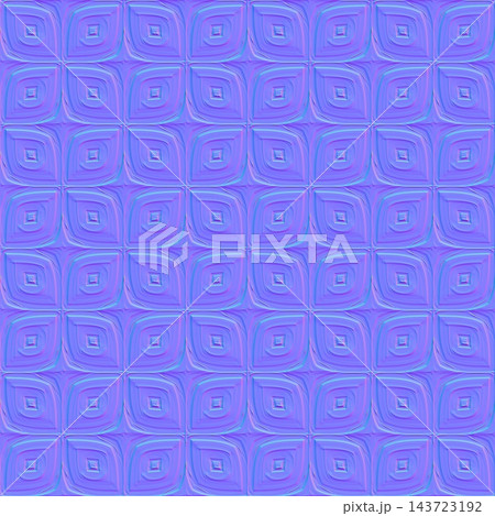 Detailed Normal Map for Fluted Diamond Leaf Plaster Tile 143723192