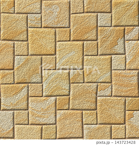 Seamless Sandy Hopscotch Stone Paving Texture Seamless Sandy Hopscotch Stone Paving Texture 143723428