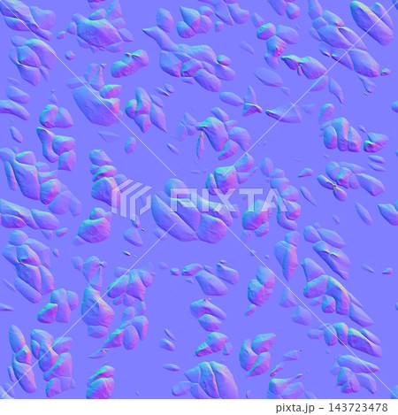 Scattered Pebble Stone Surface Normal Map 143723478
