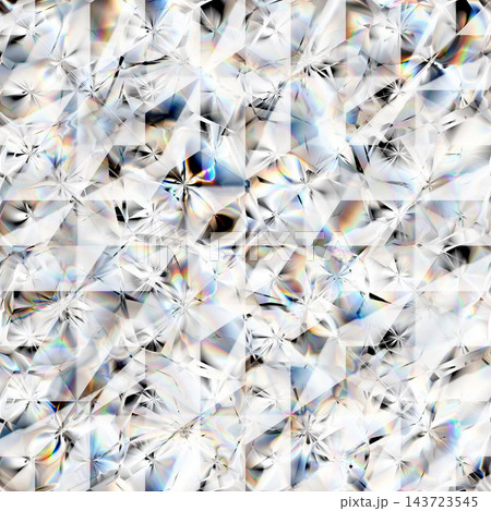 Light Iridescent White Crystal Multifaceted Texture 143723545