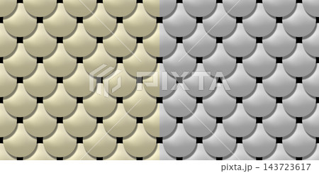 Beige and silver scales texture collection for 3D modeling Beige and silver scales texture collection for 3D modeling 143723617
