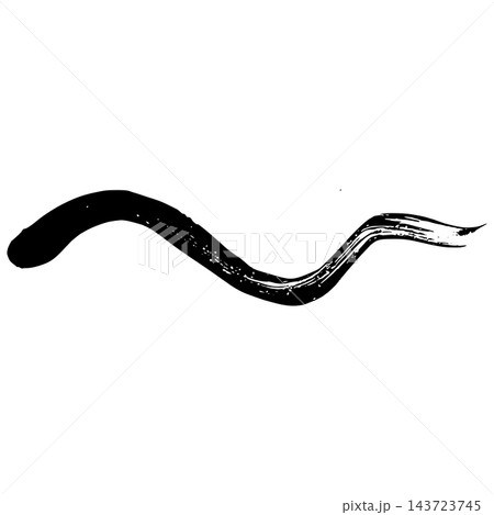 Curved ink brush stroke line illustration isolated on transparent background. Black artistic paint sweep design element clip art for calligraphy accent or underline. Curved ink brush stroke line illustration isolated on transparent background. Black artistic paint sweep design element clip art for calligraphy accent or underline. 143723745