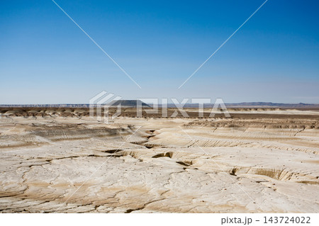 Kyzylkup plateau landscape, Mangystau desert. Rock strata formations Kyzylkup plateau landscape, Mangystau desert. Rock strata formations 143724022