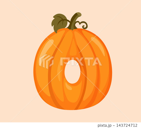 Pumpkin Letter O Vector Clipart for Autumn Alphabet Design Pumpkin Letter O Vector Clipart for Autumn Alphabet Design 143724712
