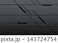 Abstract metallic grey and black line cyber technology futuristic style design modern background texture vector 143724754