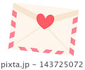 Love letter envelope with red heart romantic valentine element sticker print visual graphic clipart artwork design icon illustration 143725072