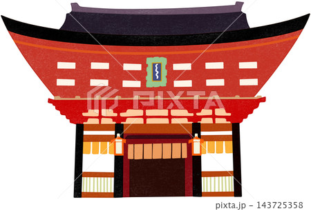 japanese shrine illustration japanese shrine illustration 143725358