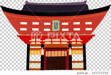 japanese shrine illustration japanese shrine illustration 143725358