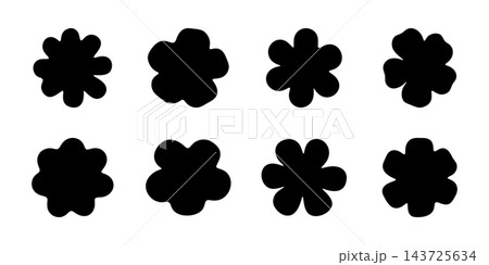 Flower Petal Variations Solid Icon Set. Floral Design, Botanical Patterns, And Nature-Inspired Silhouette Symbol Collection. Decorative Elements For Graphic Design. Isolated Vector Illustration Flower Petal Variations Solid Icon Set. Floral Design, Botanical Patterns, And Nature-Inspired Silhouette Symbol Collection. Decorative Elements For Graphic Design. Isolated Vector Illustration 143725634